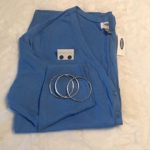 Light blue v neck cardigan